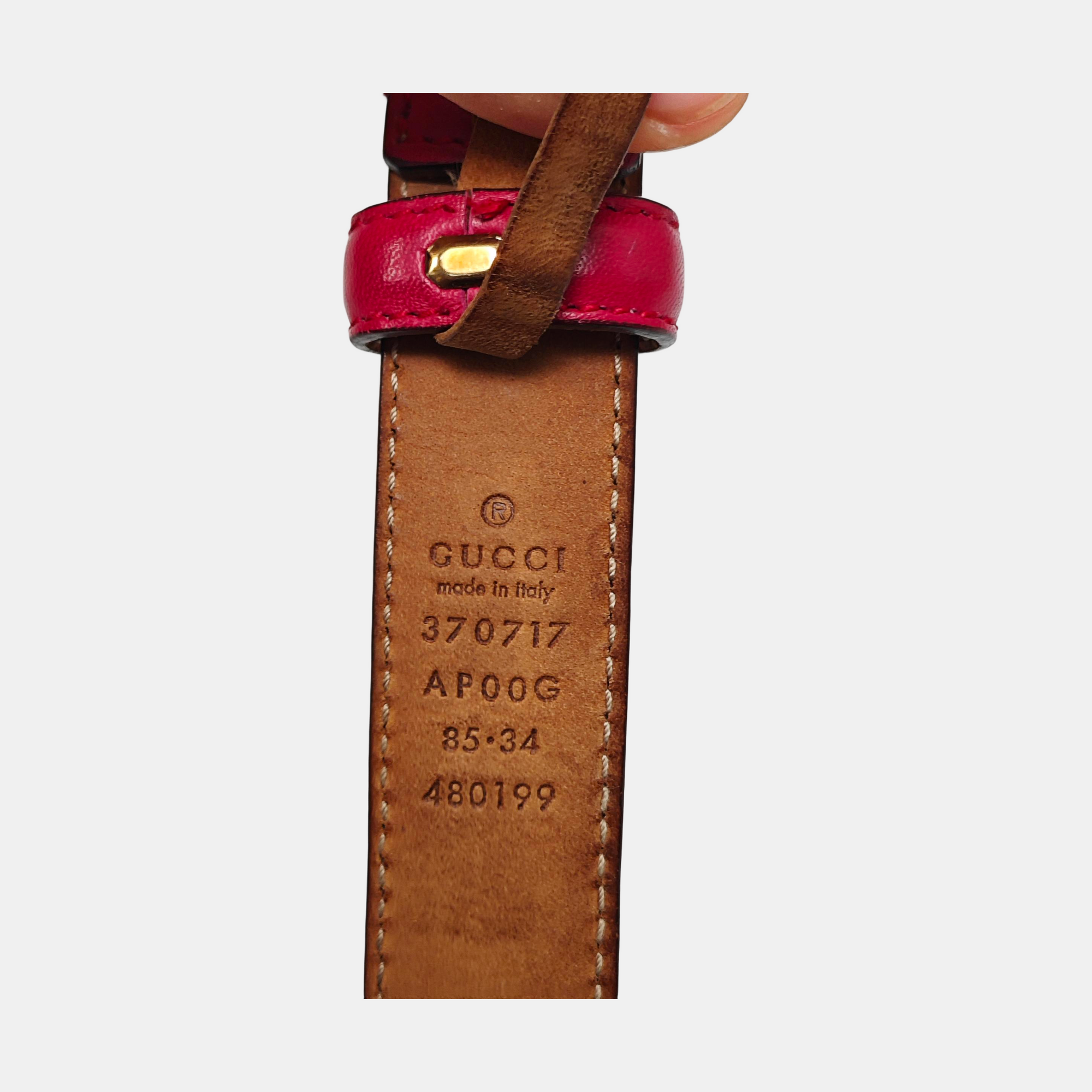 Leather Belt Red