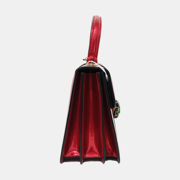 SERPENTI FOREVER Small Patent Leather Red