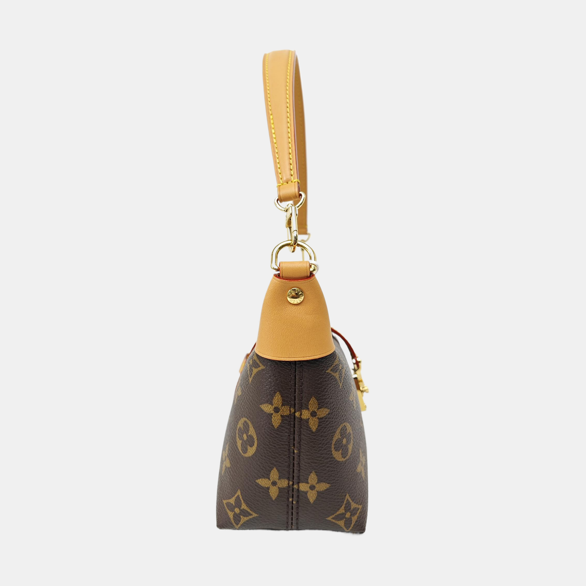 Pochette Mia Monogram Coated Canvas Brown
