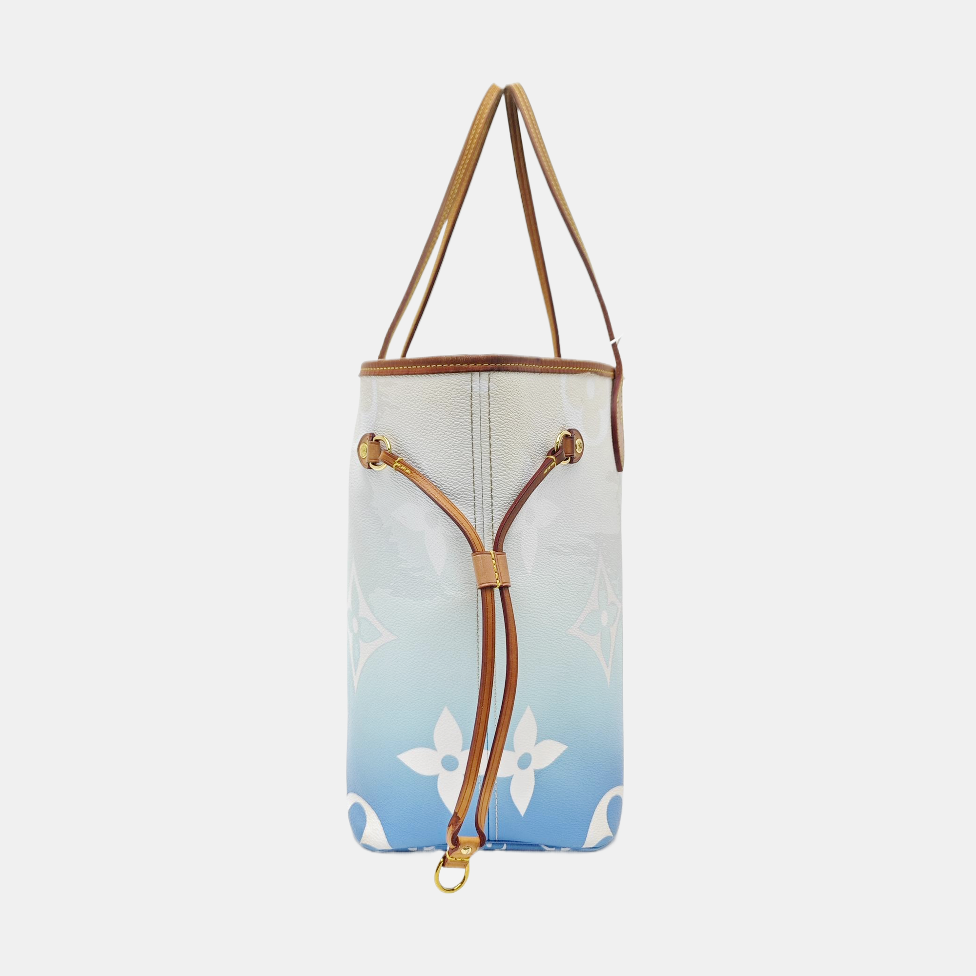 NEVERFULL MM Monogram Coated Canvas Blue