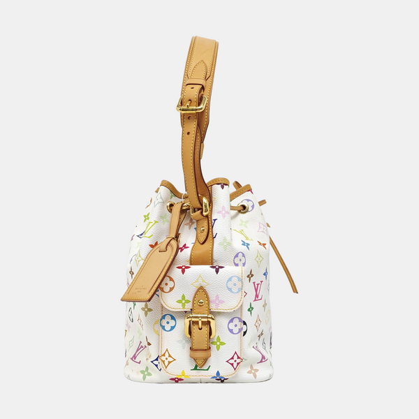 LV × TM NÉONOÉ MM Monogram Coated Canvas White