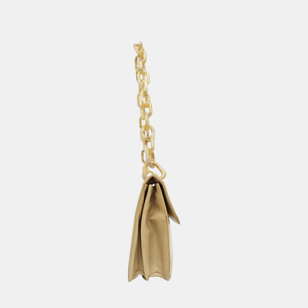 Calfskin Shoulder Bag Beige