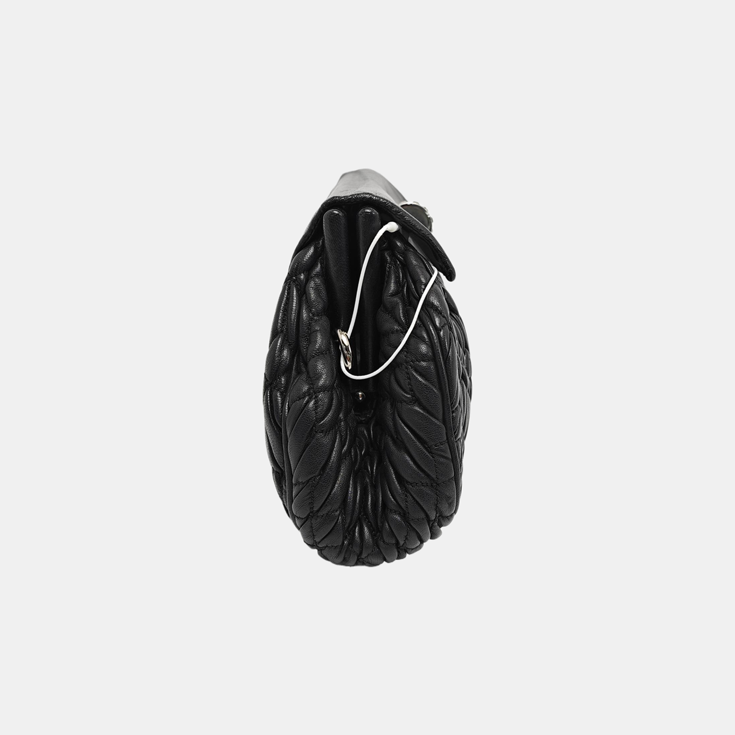 Quilted Lambskin Shoulder Bag Black