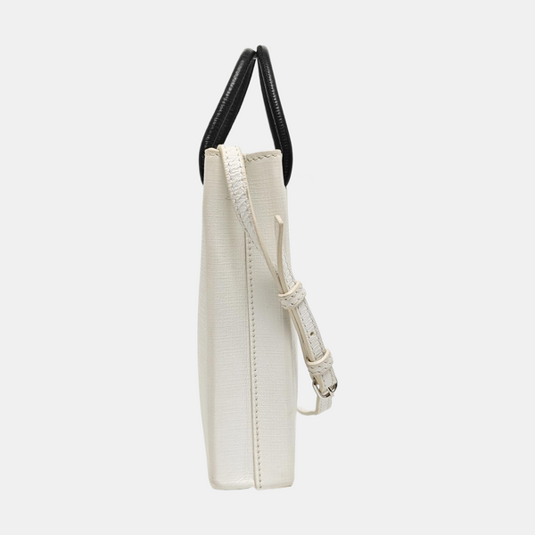Shopping Bag Calfskin White