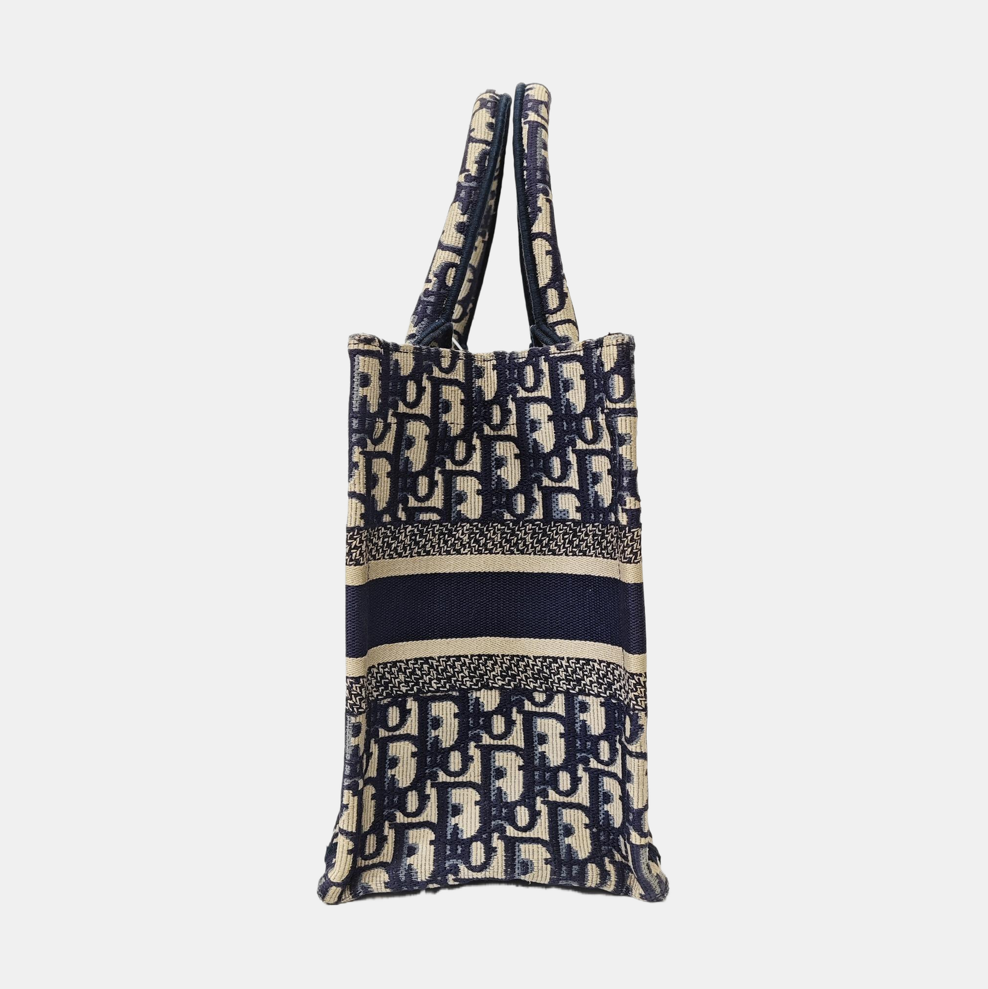 Book Tote Small Oblique Canvas Blue