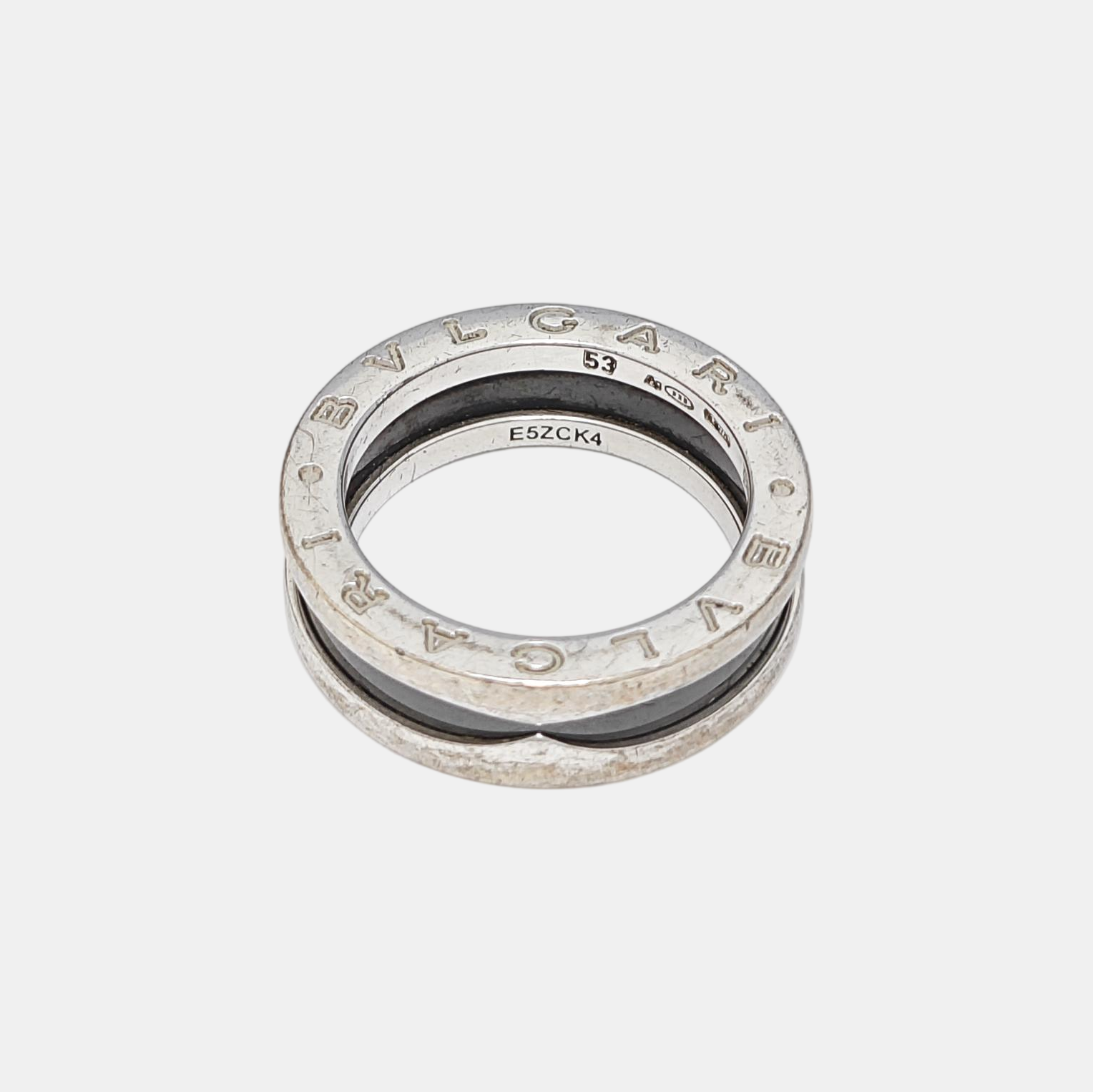 B.ZERO1 925 Sterling Silver Ring EU 53
