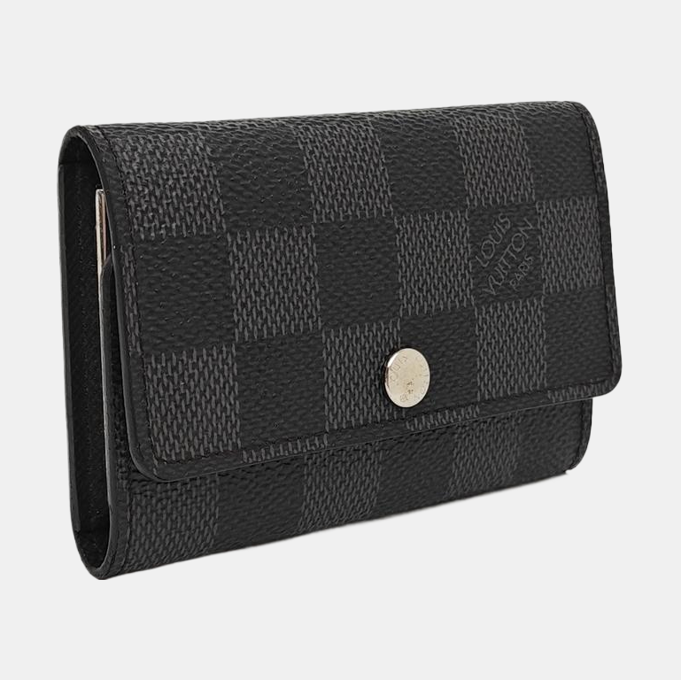 Damier Graphite Coated Canvas Key Pouch Gray