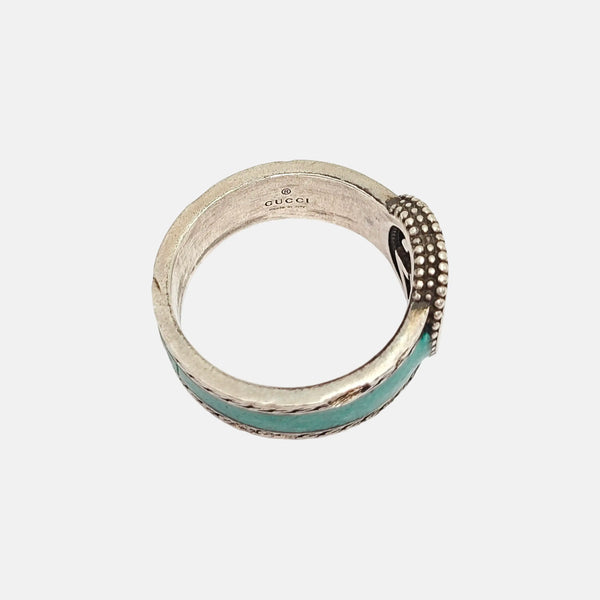 Interlocking G 925 Sterling Silver Ring EU 62