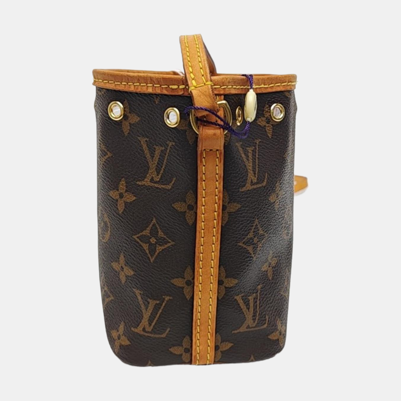 NÉONOÉ Nano Monogram Coated Canvas Brown