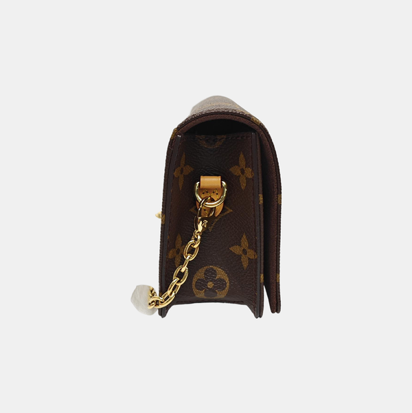 Lily Monogram Coated Canvas Brown