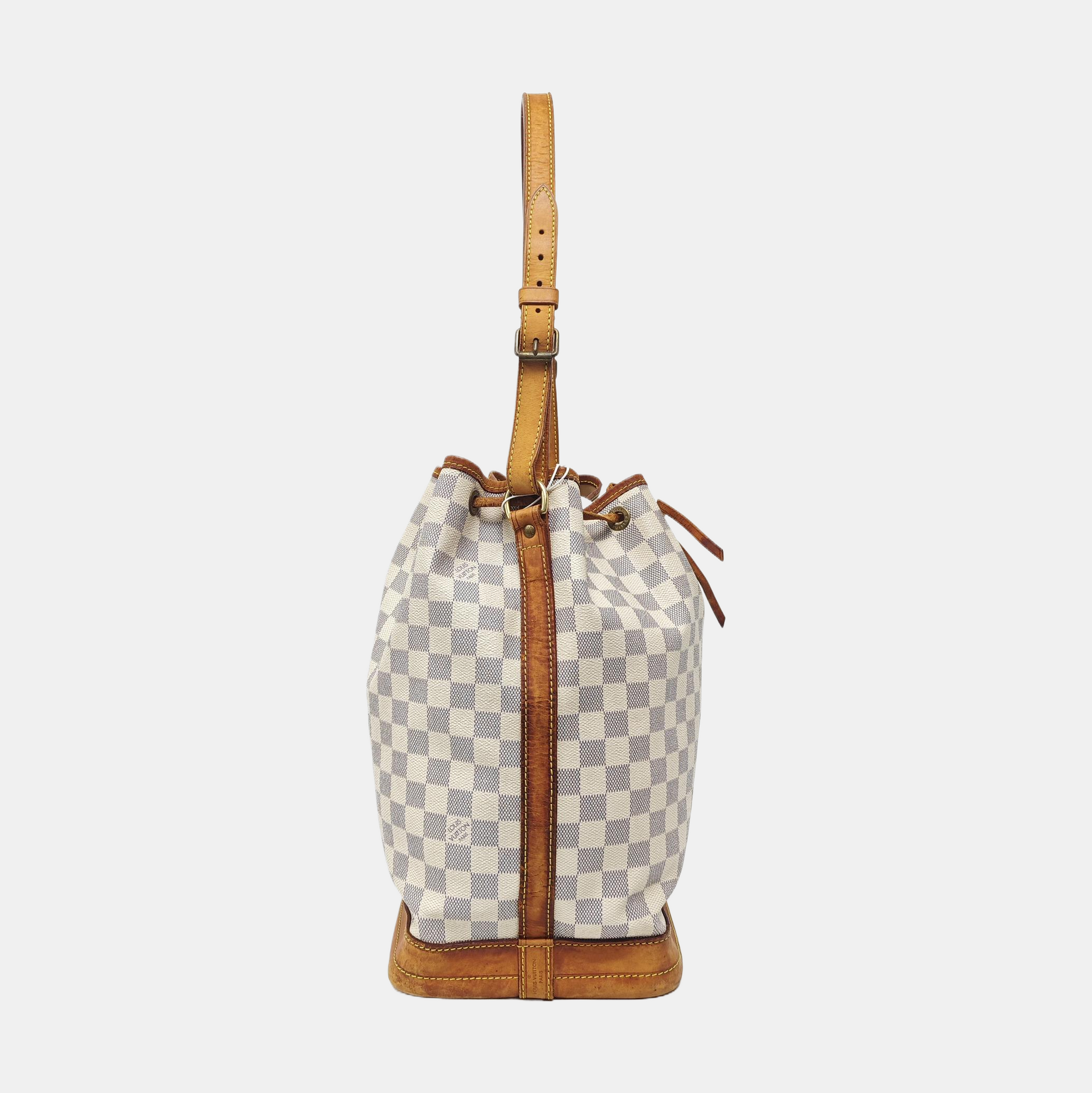 NOÉ GM Damier Azur Coated Canvas White
