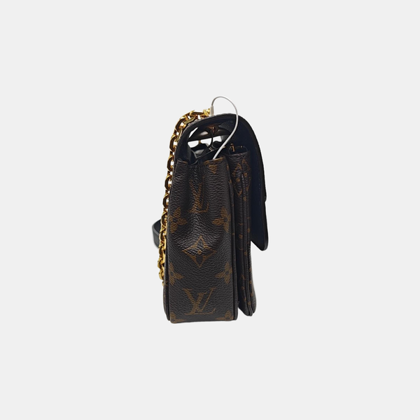 MARCEAU Monogram Coated Canvas Brown