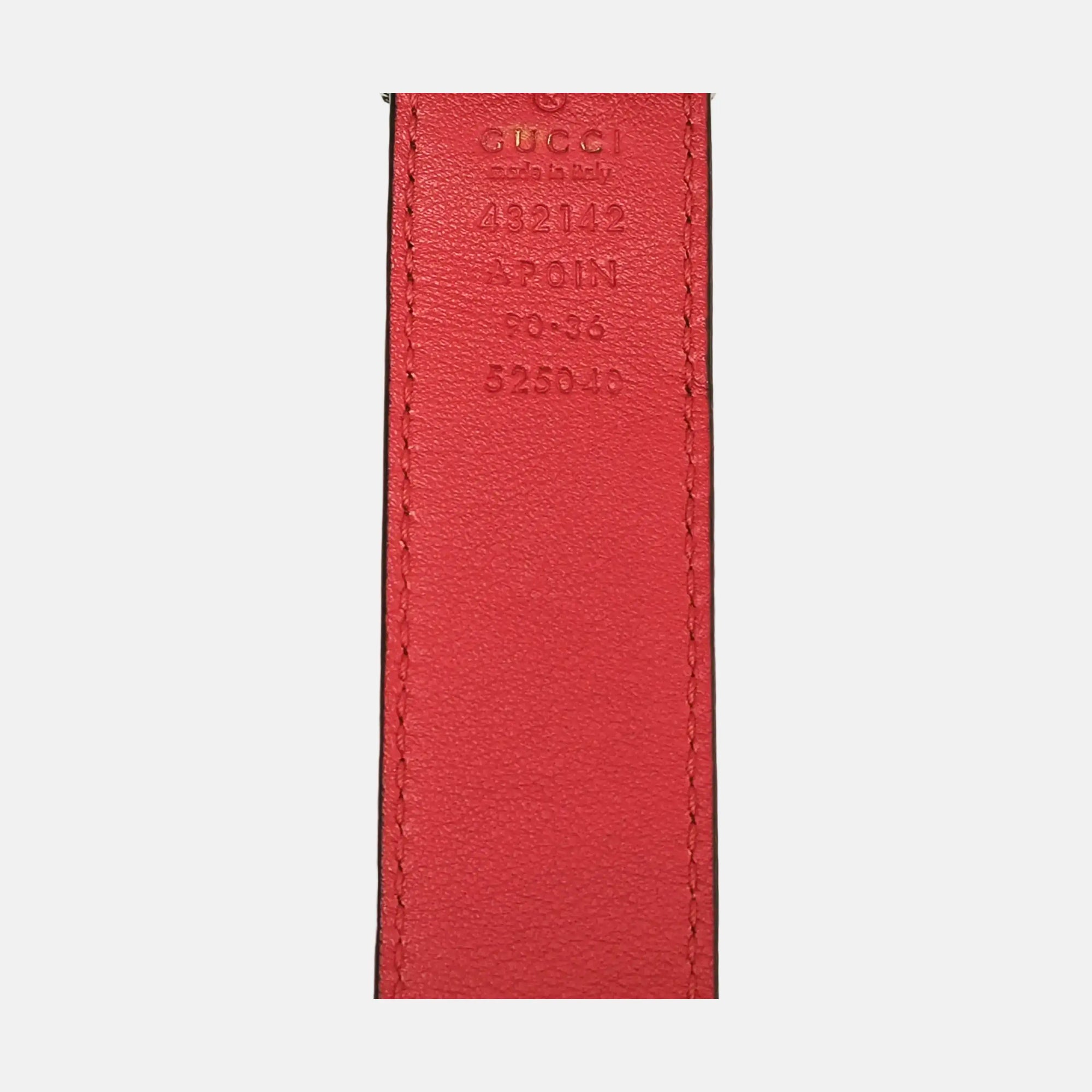 Leather Belt Red