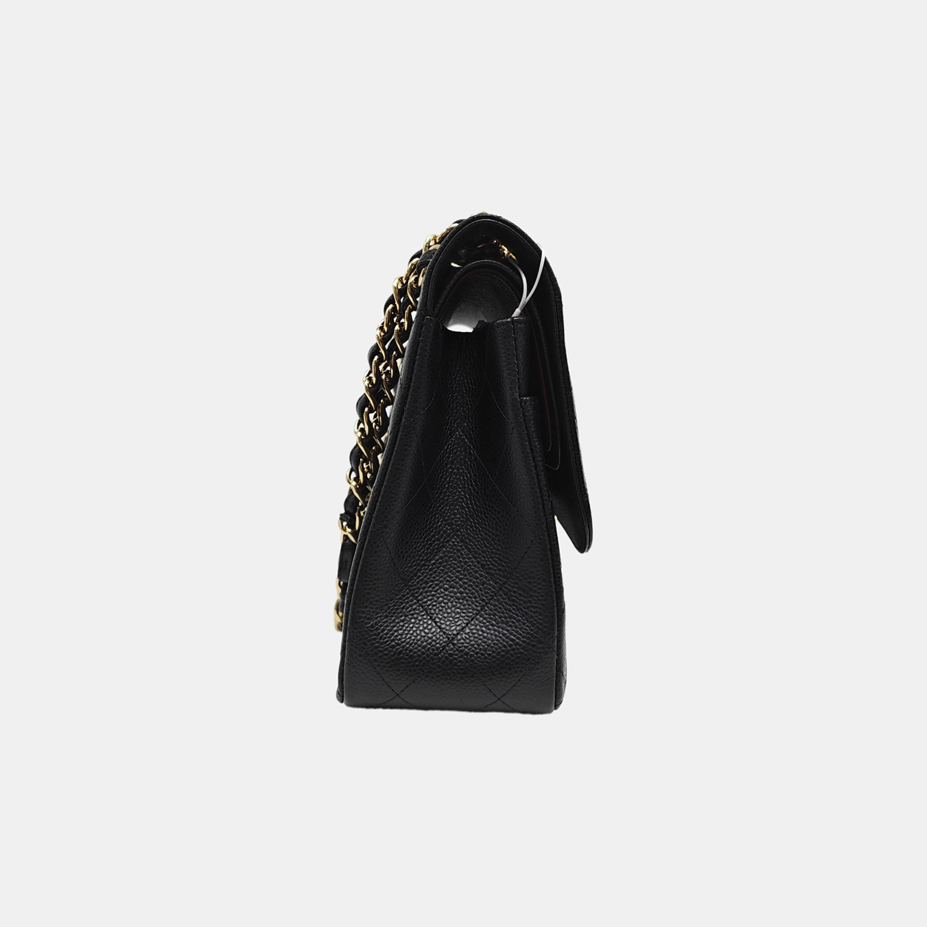 CLASSIC FLAP Jumbo Quilted Grained Calfskin Black