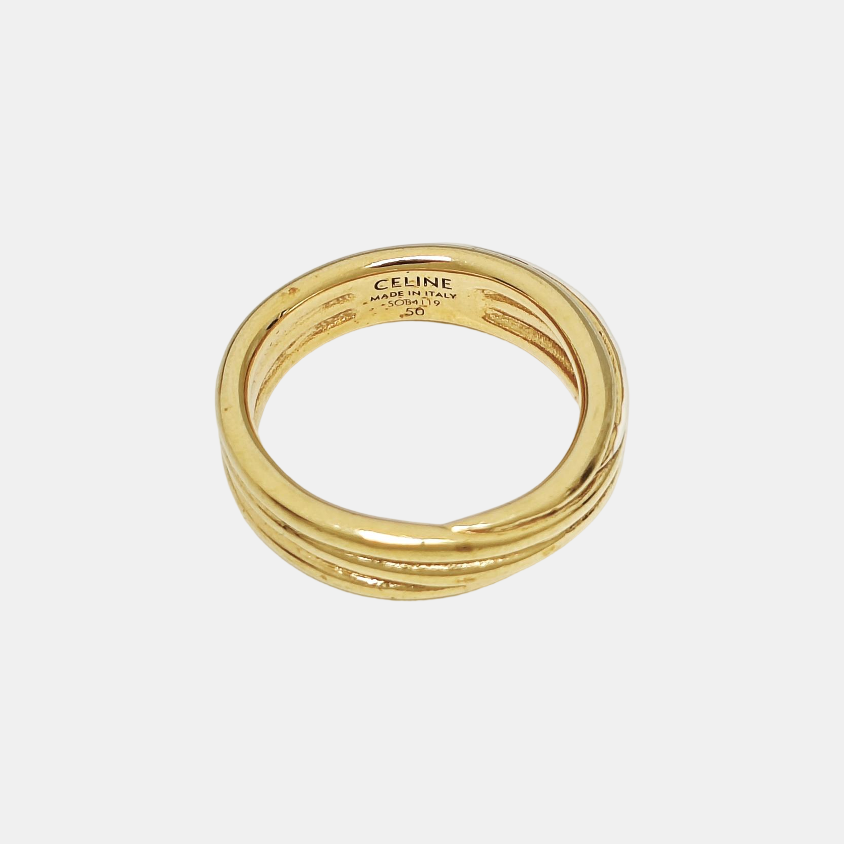 ENTRELACS Brass Gold Ring EU 50