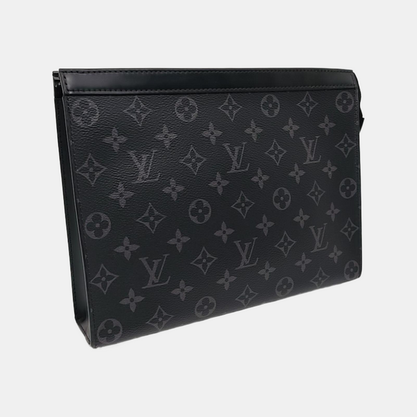 Pochette Voyag MM Monogram Coated Canvas Black