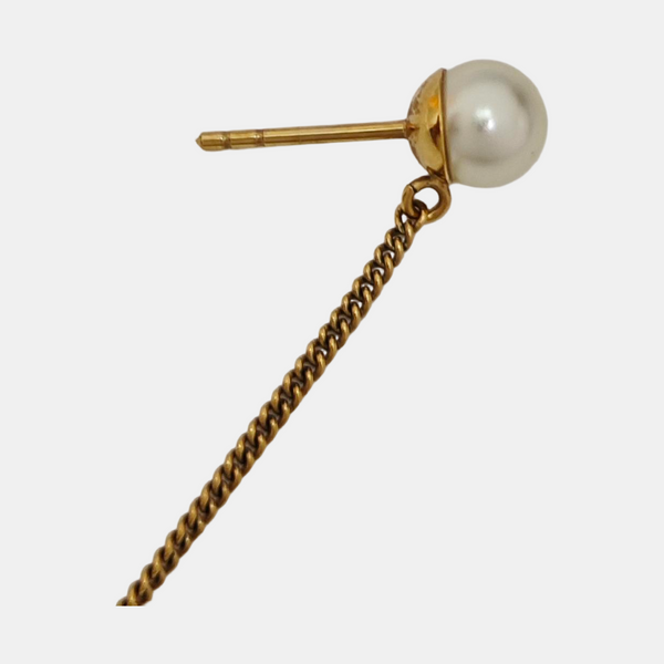 Dior Tribales Metal White Stud Earrings