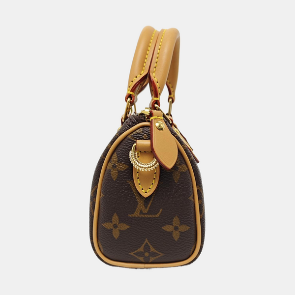 SPEEDY Nano Monogram Coated Canvas Brown