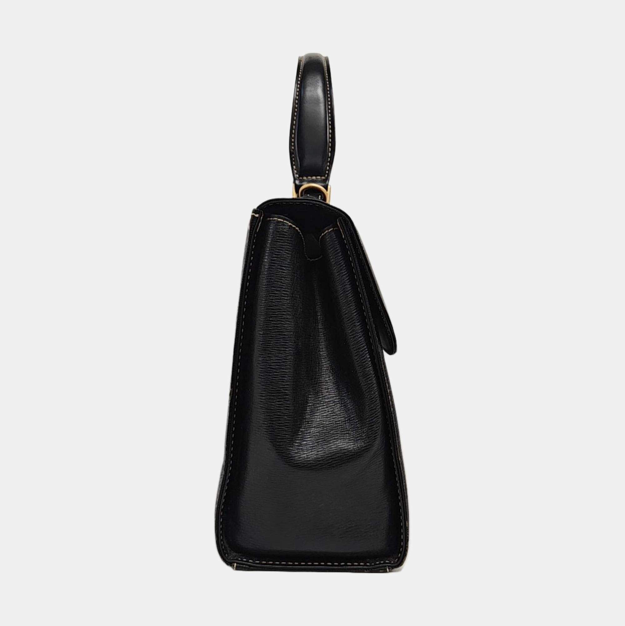 Calfskin Shoulder Bag Black