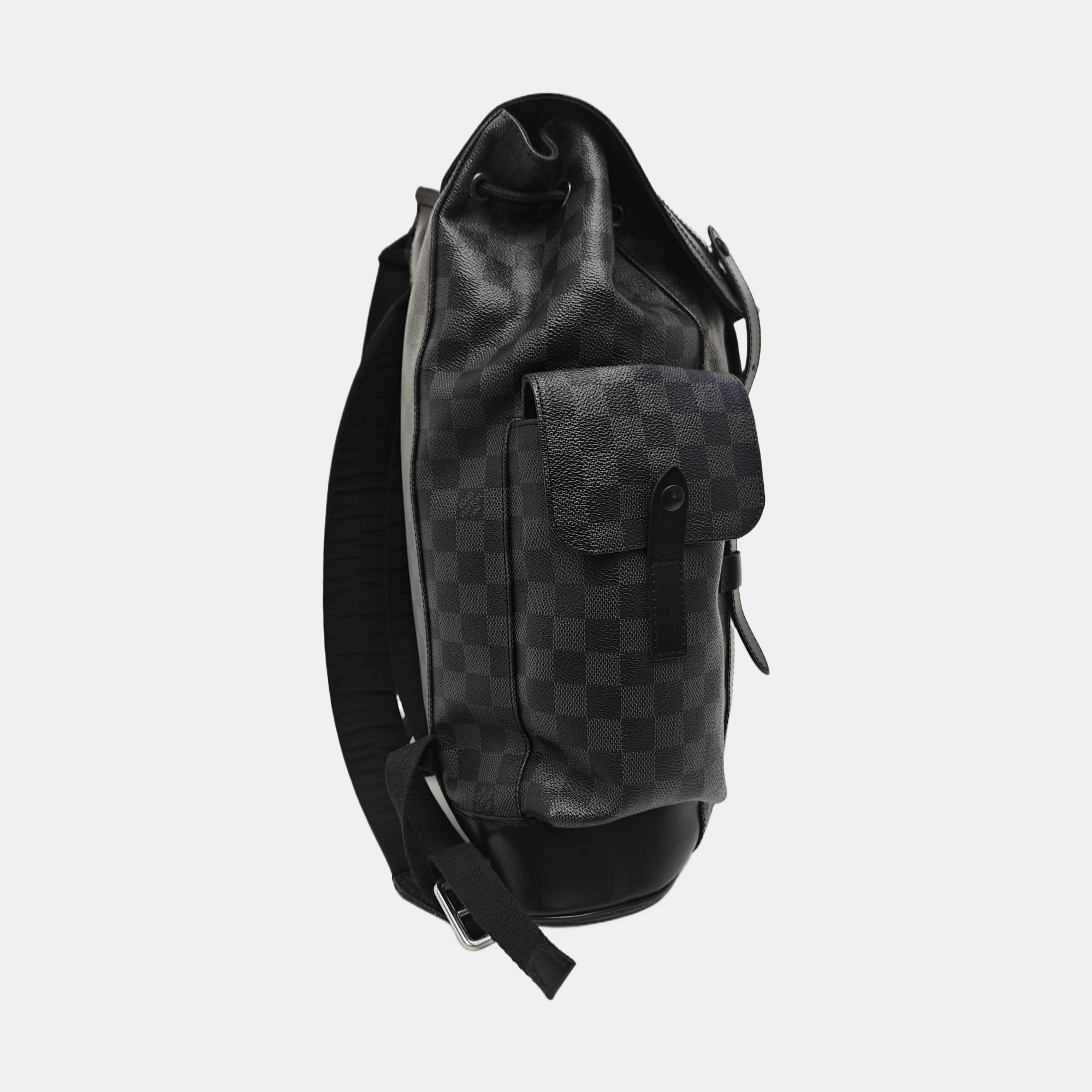 CHRISTOPHER MM Damier Graphite Coated Canvas Gray