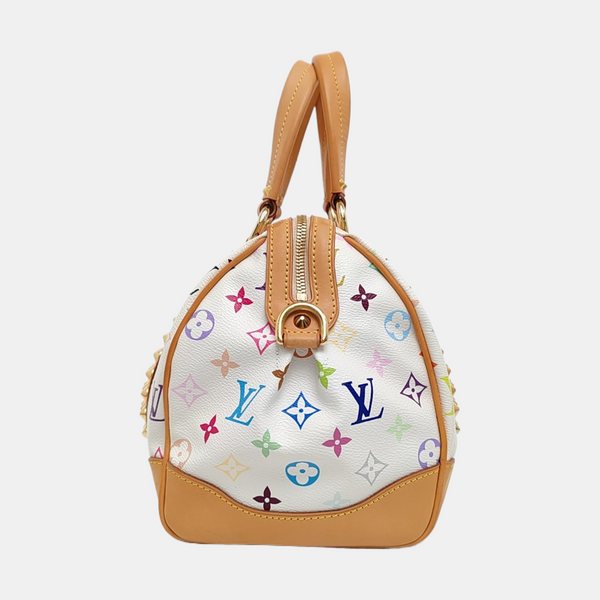COURTNEY MM Monogram Coated Canvas White