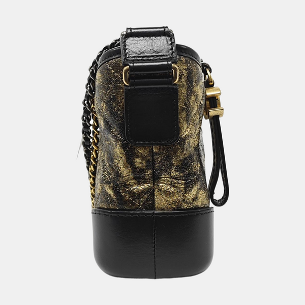 GABRIELLE Small Quilted Lambskin Gold