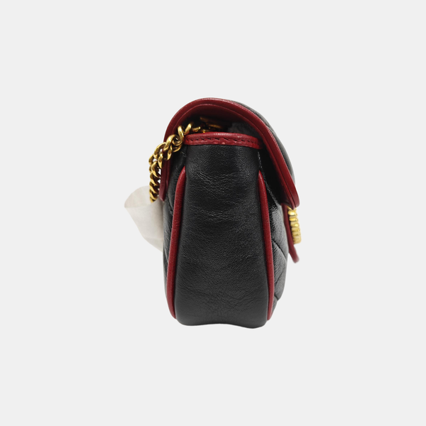 GG Marmont Super Mini Quilted Calfskin Black