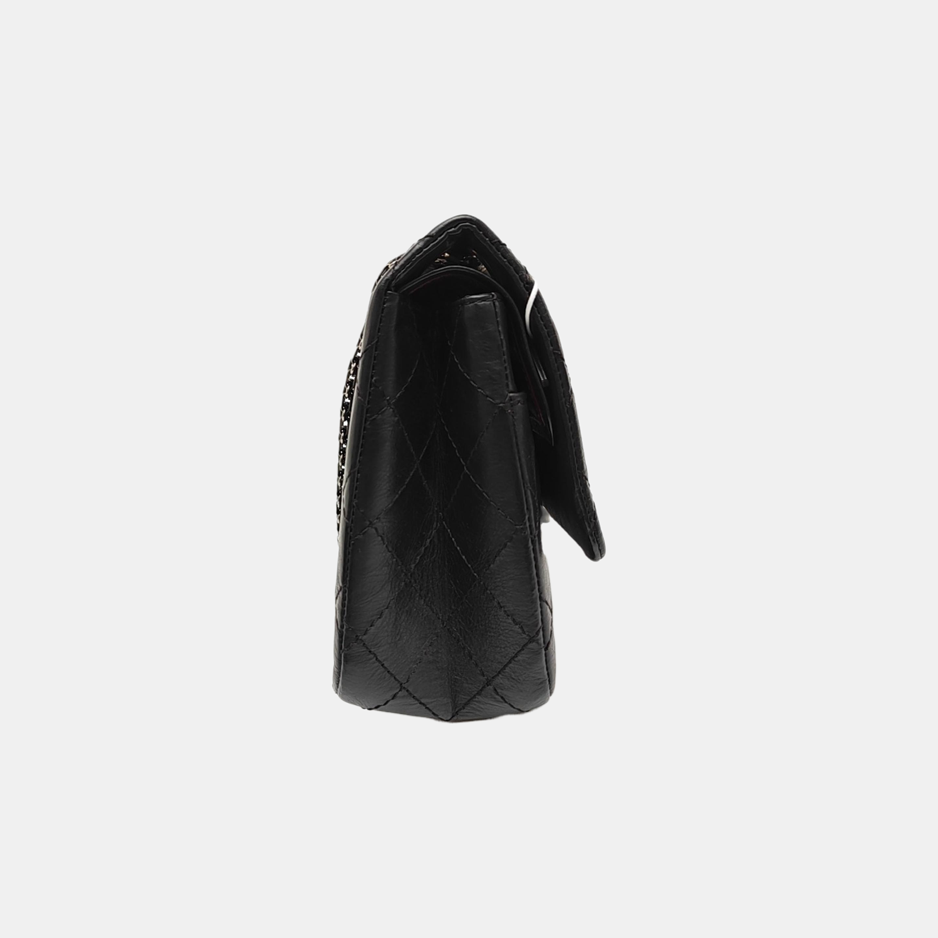 2.55 227 (jumbo) Quilted Vintage Calf Black