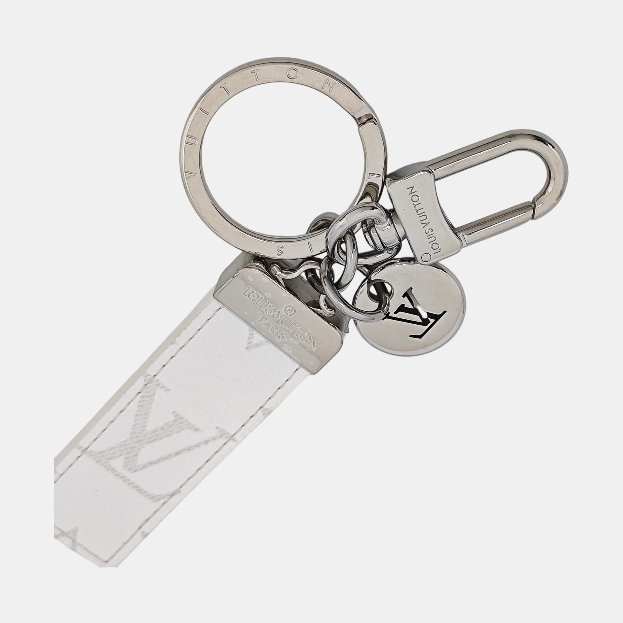 Leather Bag Charm White