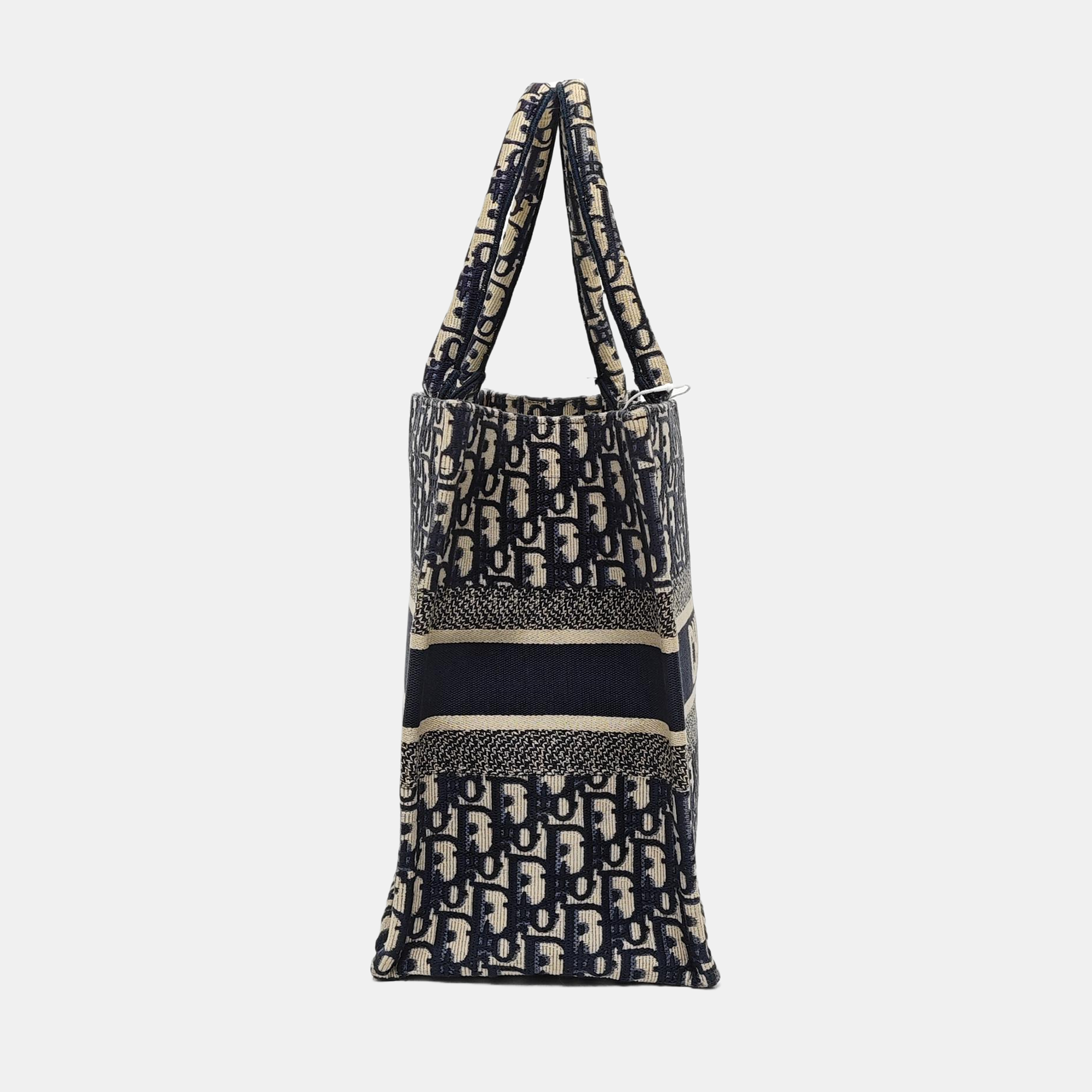 Book Tote Medium Oblique Canvas Blue