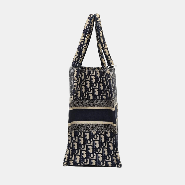 Book Tote Medium Oblique Canvas Blue
