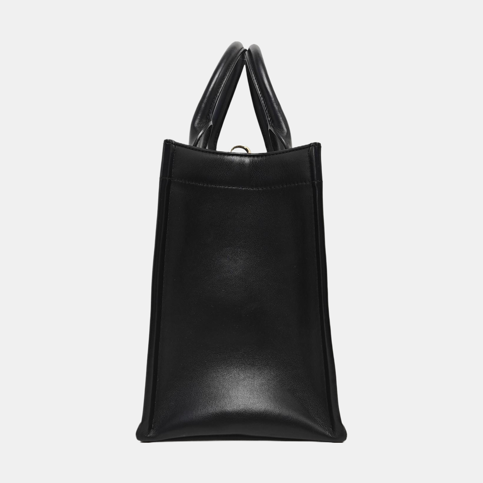 Book Tote Small Cannage Calfskin Black