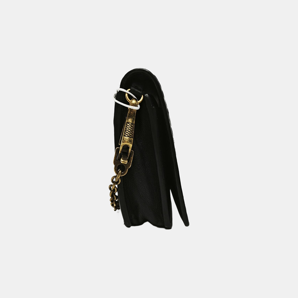 Lambskin Crossbody Bag Black