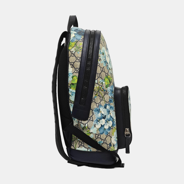 GG Blooms Monogram Coated Canvas Gray
