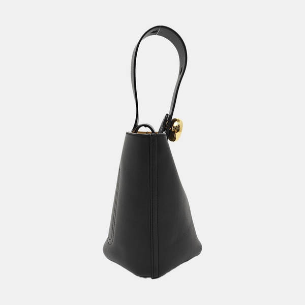 Pebble Bucket Mini Calfskin Black