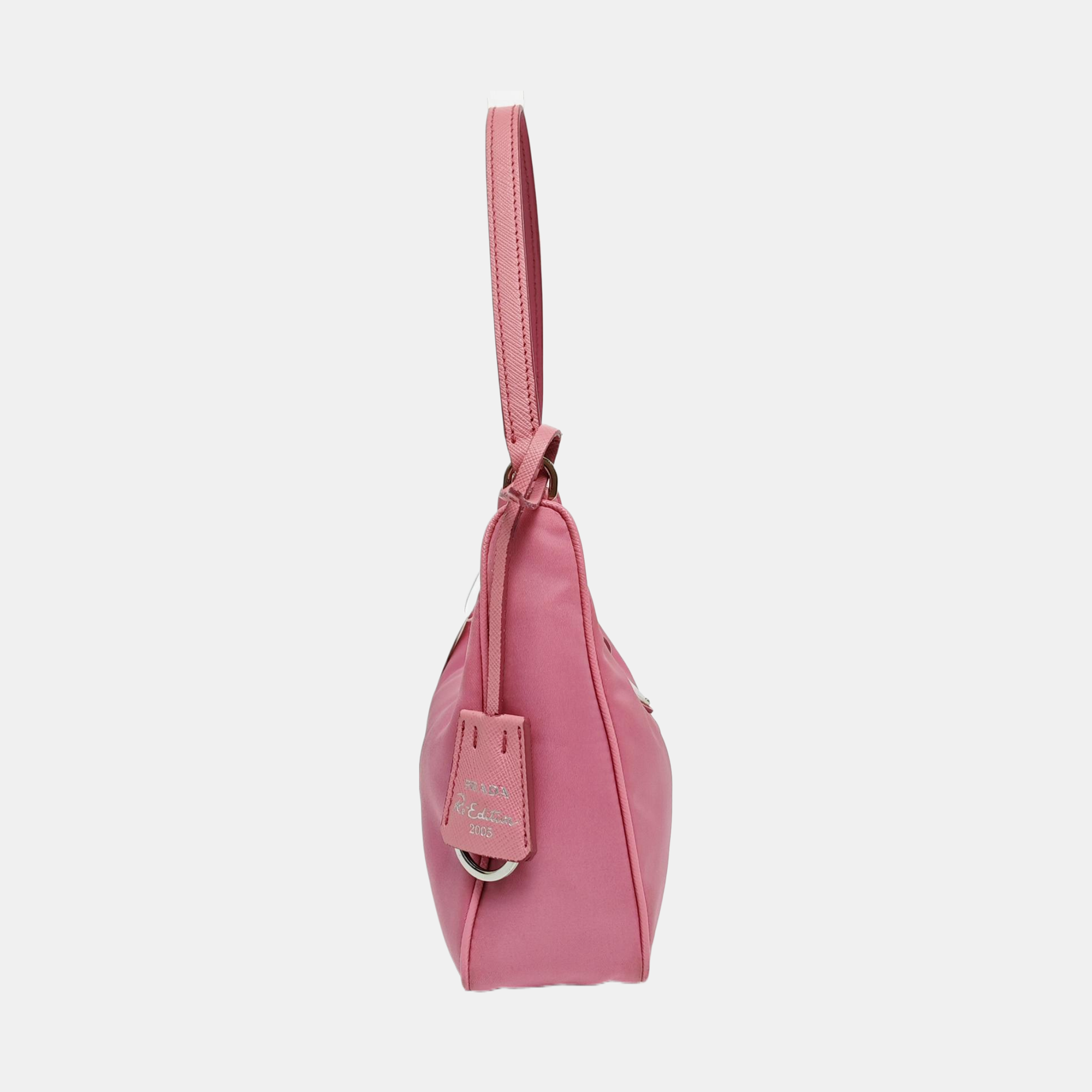 Authenticated pre-owned  Re-Edition2005 Mini Nylon Pink - Top Handle Bag at Looply