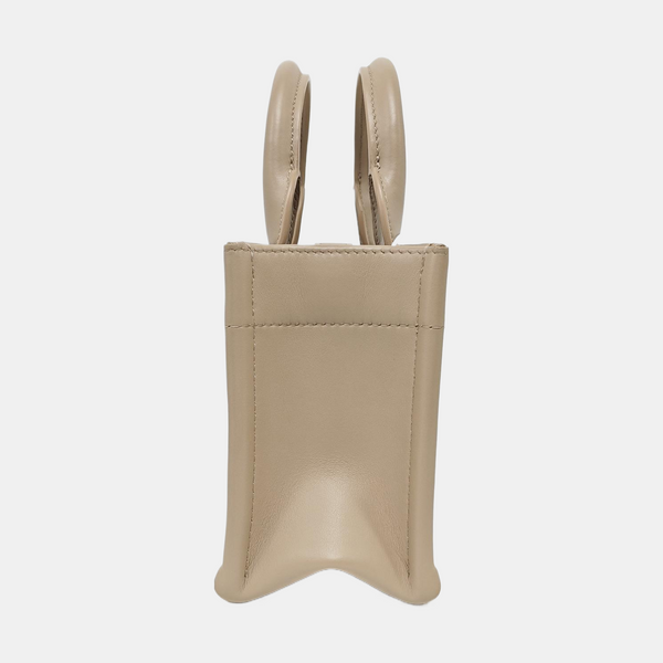 Book Tote Mini Cannage Calfskin Gray