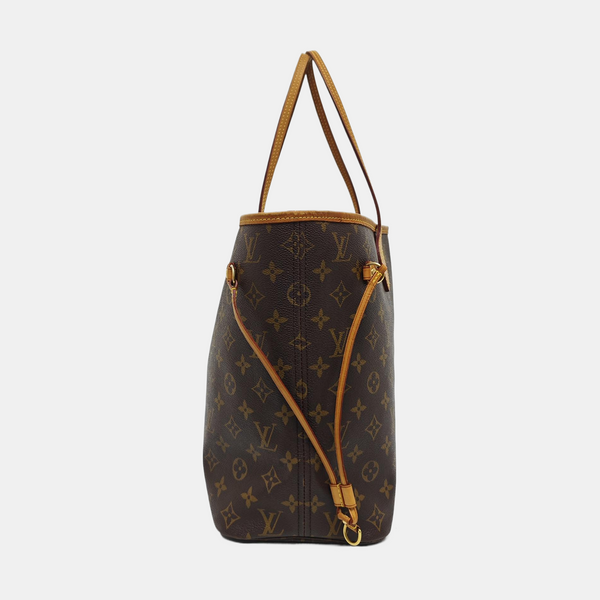 NEVERFULL MM Monogram Coated Canvas Brown