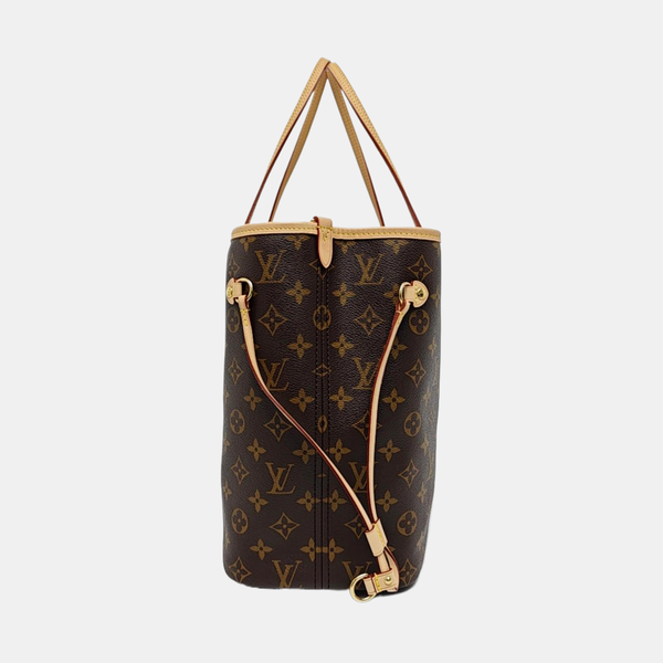 NEVERFULL MM Monogram Coated Canvas Brown