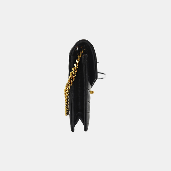 MONOGRAM WOC Chevron Calfskin Black