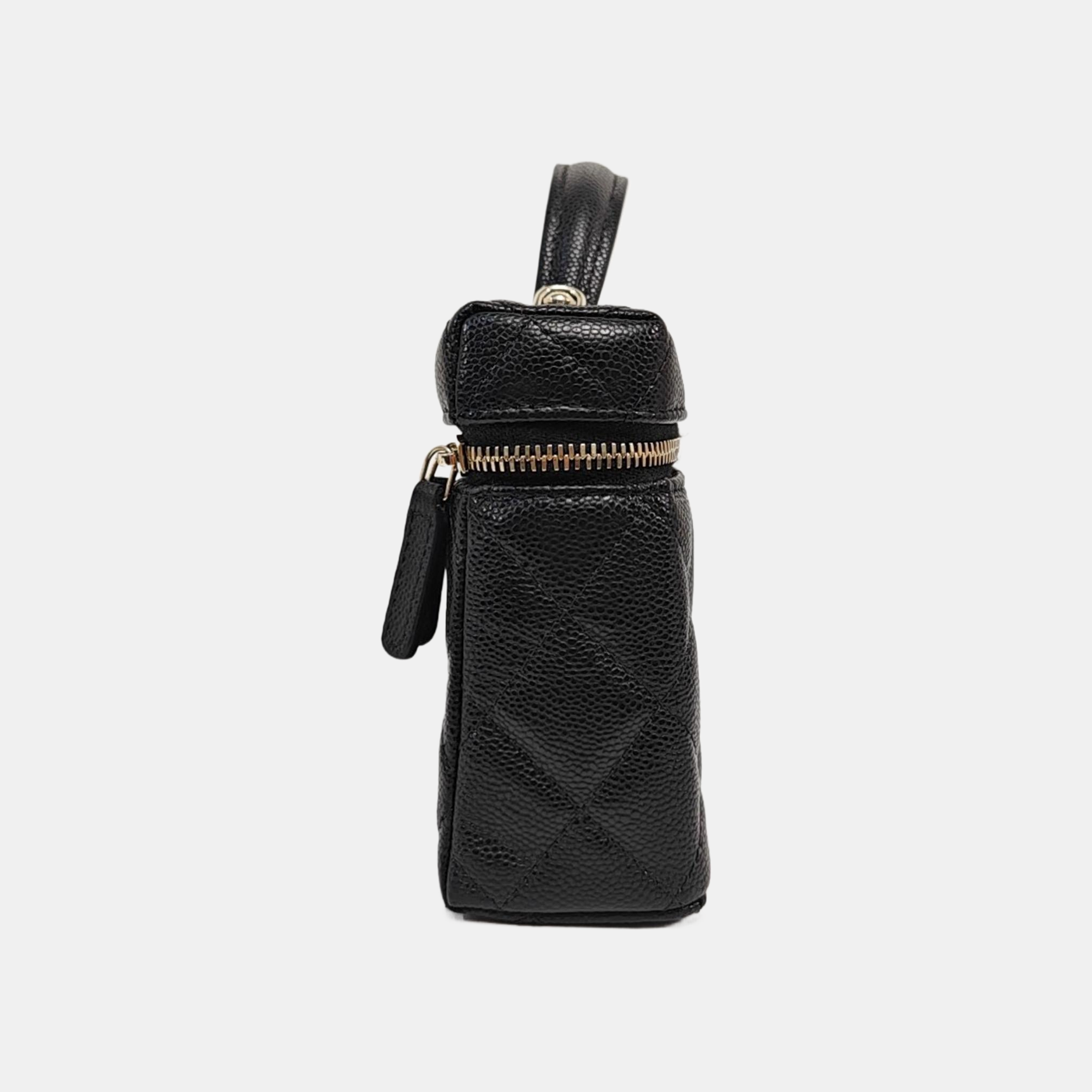 Quilted Grained Calfskin Black