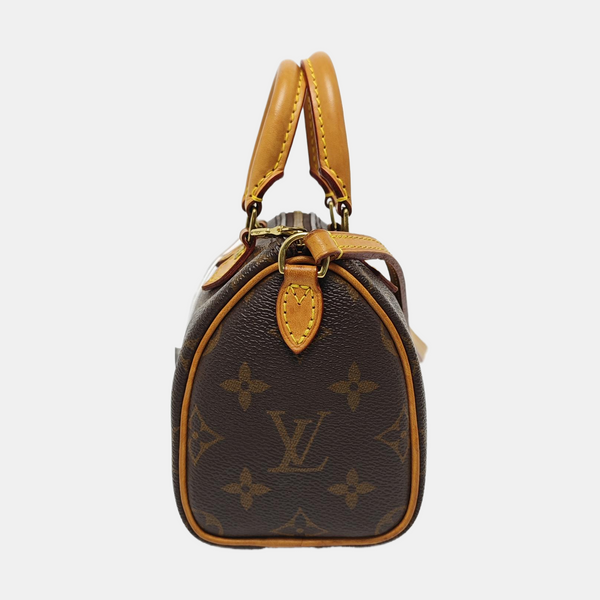 SPEEDY Nano Monogram Coated Canvas Brown