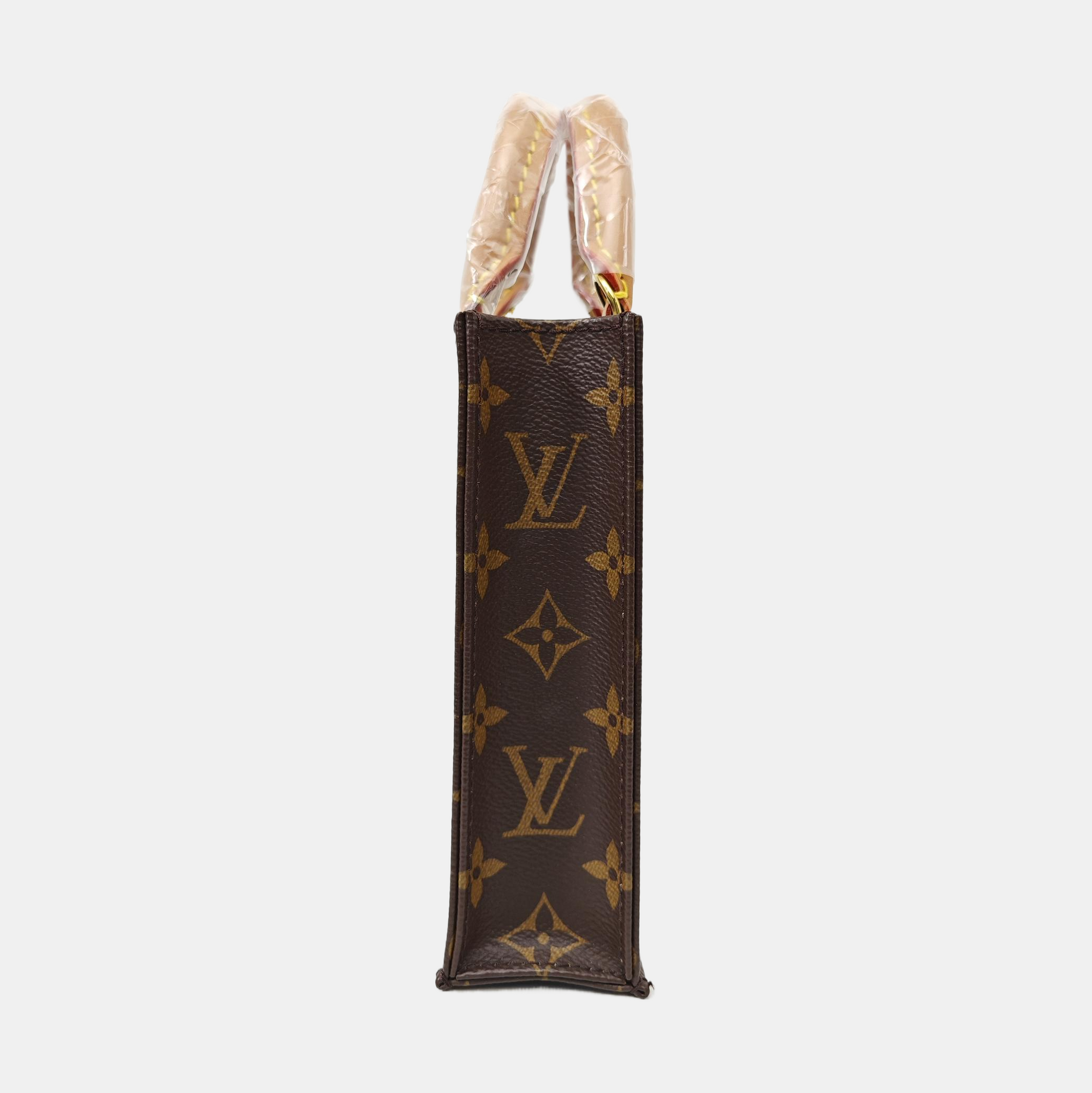 SAC PLAT Mini Monogram Coated Canvas Brown