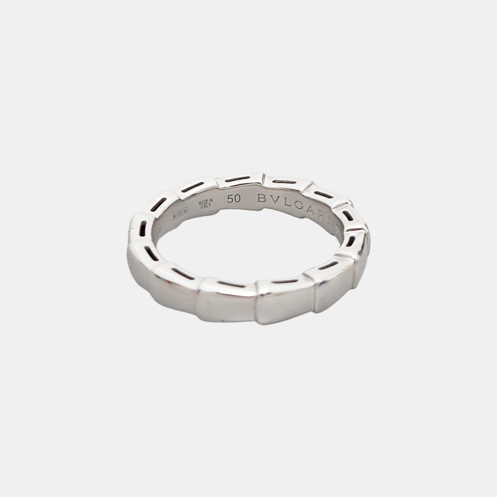 SERPENTI 18k White Gold Silver Ring EU 50