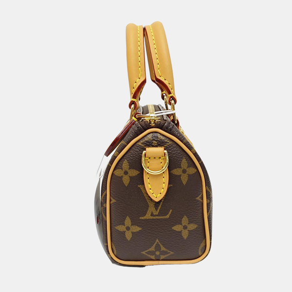 SPEEDY Nano Monogram Coated Canvas Brown