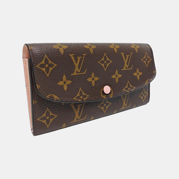 EMILIE Monogram Coated Canvas Brown Wallet