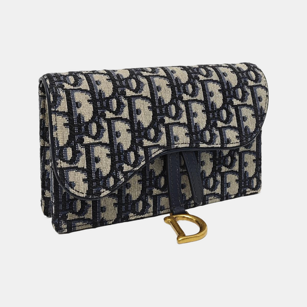 Saddle Mini Oblique Canvas Blue