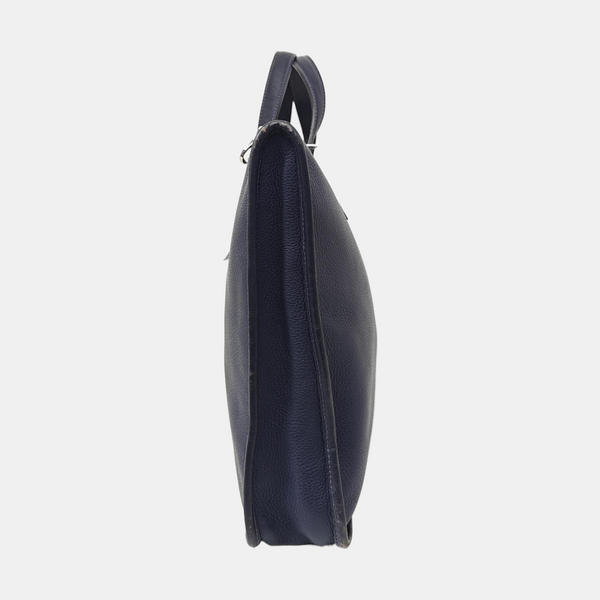 Calfskin Top Handle Bag Blue