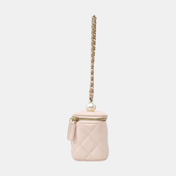 Quilted Calfskin Top Handle Bag Pink
