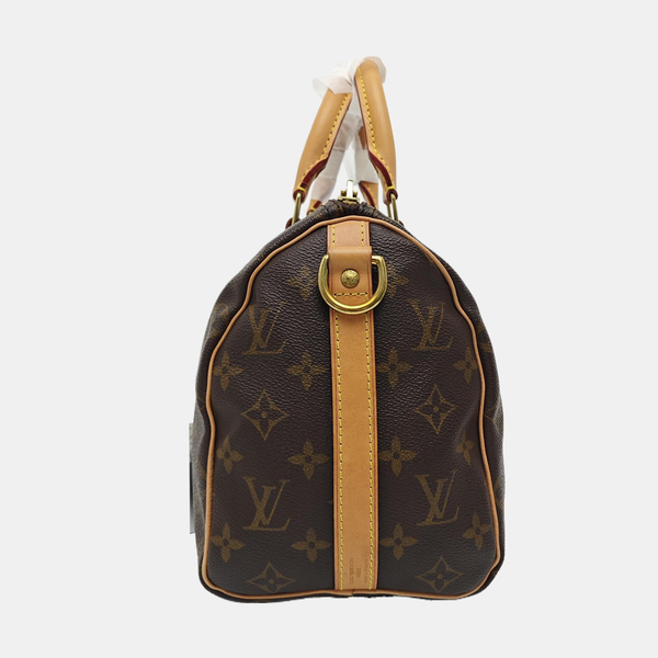 SPEEDY 25 Monogram Coated Canvas Brown